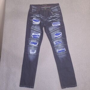 Arketype Jeans Men's 34x34 Blue‎ Streetwear Destroyed Distressed Cotton